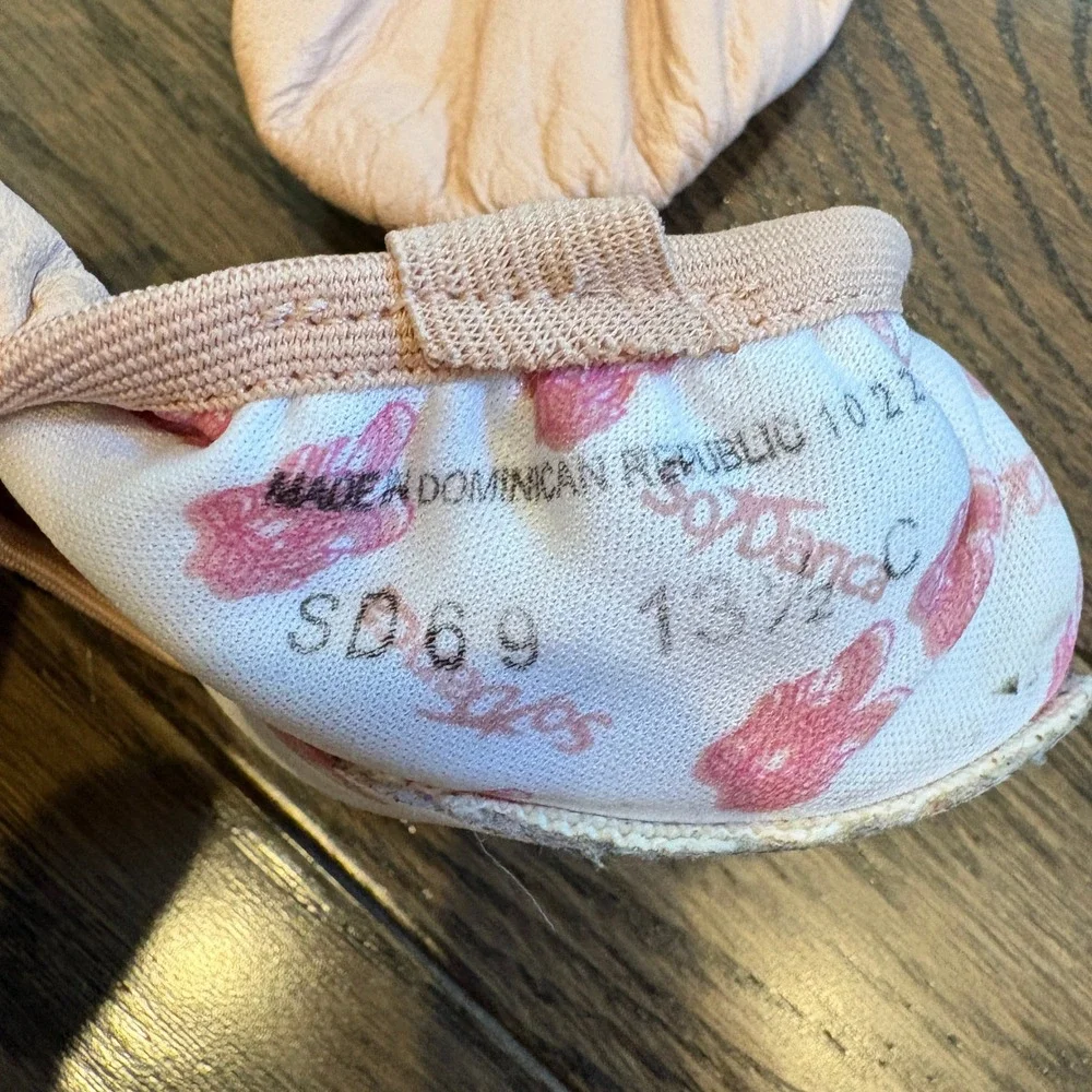 So Danca Bella Ballet Slippers Girls Sz 13.5 C‎ Pink Full Sole Dance Shoes